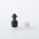 Four One Five 415 Tombo Giri Baby Style Short 510 Drip Tip - Black + White, Stainless Steel + Resin