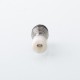 Four One Five 415 Tombo Giri Baby Style Short 510 Drip Tip - Silver + White, Stainless Steel + Resin