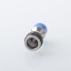 Four One Five 415 Tombo Giri Baby Style Short 510 Drip Tip - Silver + Blue, Stainless Steel + Resin