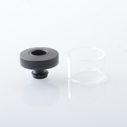 Rekavape Speedy Replacement Tank Tube + Chimney + Top Cap Kit for VMM Imperia Style RTA - Black, Glass + Stainless Steel, 2.0ml