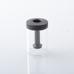 Rekavape Speedy Replacement Tank Tube + Chimney + Top Cap Kit for VWM Imperia Style RTA - Black, Glass + Stainless Steel, 6.0ml