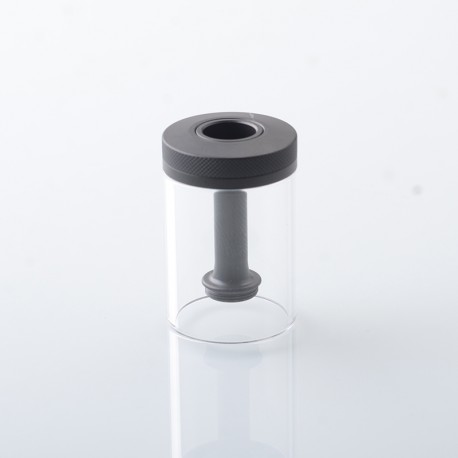 Rekavape Speedy Replacement Tank Tube + Chimney + Top Cap Kit for VMM Imperia Style RTA - Black, Glass + Stainless Steel, 6.0ml