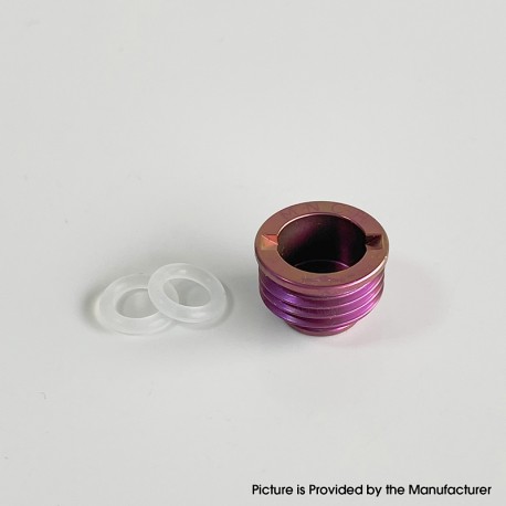 Rekavape Monarchy Style Replacement Flush Nut 510 Drip Tip Adapter for Billet / BB Box Mod - Purple, Titanium