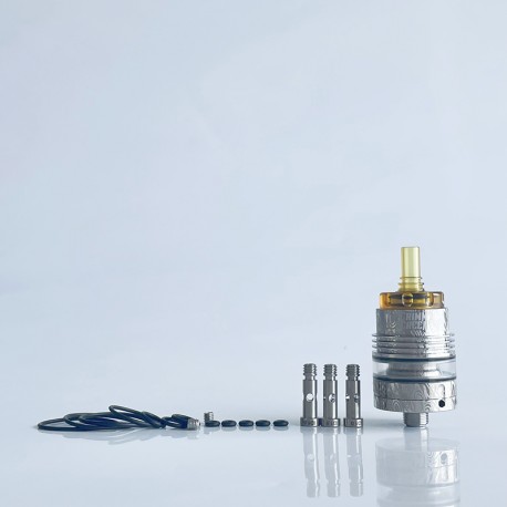 Rekavape Upgraded Monarchy OST Old School Style F-Dama Tank RTA Atomizer - Brown, 3ml, Air Pin 1.0, 1.2, 1.5, 1.8mm, 22mm Dia