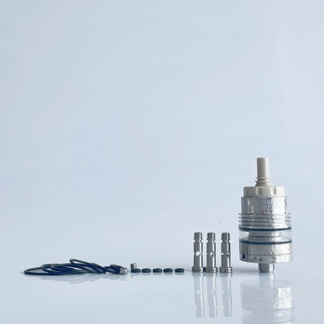 Rekavape Upgraded Monarchy OST Old School Style F-Dama Tank RTA Atomizer - Beige, 3ml, Air Pin 1.0, 1.2, 1.5, 1.8mm, 22mm Dia