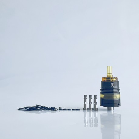 Rekavape Upgraded Monarchy OST Old School Style Tank RTA Atomizer - Black + Brown, 3ml, Air Pin 1.0, 1.2, 1.5, 1.8mm, 22mm Dia