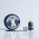 Rekavape Upgraded Monarchy OST Old School Style Tank RTA Atomizer - Black + Brown, 3ml, Air Pin 1.0, 1.2, 1.5, 1.8mm, 22mm Dia