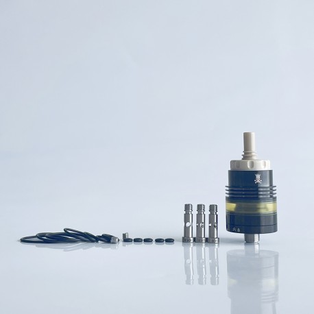 Rekavape Upgraded Monarchy OST Old School Style Tank RTA Atomizer - Black + Beige, 3ml, Air Pin 1.0, 1.2, 1.5, 1.8mm, 22mm Dia