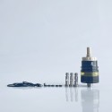 Rekavape Upgraded Monarchy OST Old School Style Tank RTA Atomizer - Black + Beige, 3ml, Air Pin 1.0, 1.2, 1.5, 1.8mm, 22mm Dia