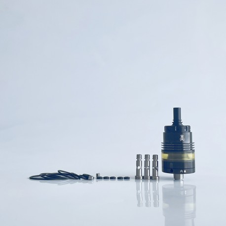 Rekavape Upgraded Monarchy OST Old School Style Tank RTA Atomizer - Black + Black, 3ml, Air Pin 1.0, 1.2, 1.5, 1.8mm, 22mm Dia