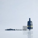 Rekavape Upgraded Monarchy OST Old School Style Tank RTA Atomizer - Black + Black, 3ml, Air Pin 1.0, 1.2, 1.5, 1.8mm, 22mm Dia