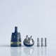 Rekavape Upgraded Monarchy OST Old School Style Tank RTA Atomizer - Black + Black, 3ml, Air Pin 1.0, 1.2, 1.5, 1.8mm, 22mm Dia
