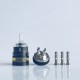 Rekavape Upgraded Monarchy OST Old School Style Tank RTA Atomizer - Black + Translucent, 3ml, Air Pin 1.0, 1.2, 1.5, 1.8mm, 22mm