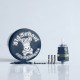 Rekavape Upgraded Monarchy OST Old School Style Tank RTA Atomizer - Black + Translucent, 3ml, Air Pin 1.0, 1.2, 1.5, 1.8mm, 22mm