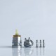 Rekavape Upgraded Monarchy OST Old School Style Tank RTA Atomizer - Silver + Brown, 3ml, Air Pin 1.0, 1.2, 1.5, 1.8mm, 22mm Dia
