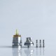 Rekavape Upgraded Monarchy OST Old School Style Tank RTA Atomizer - Silver + Brown, 3ml, Air Pin 1.0, 1.2, 1.5, 1.8mm, 22mm Dia
