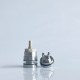 Rekavape Upgraded Monarchy OST Old School Style Tank RTA Atomizer - Silver + Beige, 3ml, Air Pin 1.0, 1.2, 1.5, 1.8mm, 22mm Dia