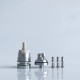 Rekavape Upgraded Monarchy OST Old School Style Tank RTA Atomizer - Silver + Beige, 3ml, Air Pin 1.0, 1.2, 1.5, 1.8mm, 22mm Dia