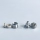 Rekavape Upgraded Monarchy OST Old School Style Tank RTA Atomizer - Silver + Beige, 3ml, Air Pin 1.0, 1.2, 1.5, 1.8mm, 22mm Dia