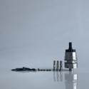Rekavape Upgraded Monarchy OST Old School Style Tank RTA Atomizer - Silver + Black, 3ml, Air Pin 1.0, 1.2, 1.5, 1.8mm, 22mm Dia