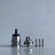 Rekavape Upgraded Monarchy OST Old School Style Tank RTA Atomizer - Silver + Black, 3ml, Air Pin 1.0, 1.2, 1.5, 1.8mm, 22mm Dia