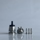 Rekavape Upgraded Monarchy OST Old School Style Tank RTA Atomizer - Silver + Black, 3ml, Air Pin 1.0, 1.2, 1.5, 1.8mm, 22mm Dia