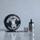 Rekavape Upgraded Monarchy OST Old School Style Tank RTA Atomizer - Silver + Black, 3ml, Air Pin 1.0, 1.2, 1.5, 1.8mm, 22mm Dia