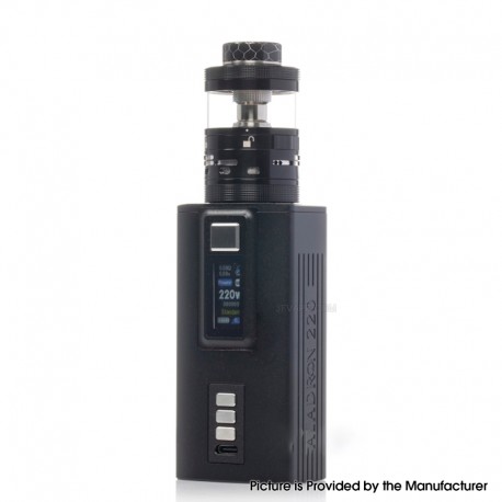 Authentic Steam Crave Hadron 220 VW Box Mod + Ragnar RDTA Atomizer Premium Combo Kit - Black, 5~220W