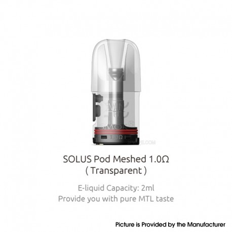 [Ships from Bonded Warehouse] Authentic SMOK Solus GT / Solus GT Box Pod Cartridge 2ml - Transparent, Meshed 1.0ohm (3 PCS)