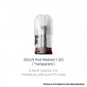 [Ships from Bonded Warehouse] Authentic SMOK Solus GT / Solus GT Box Pod Cartridge 2ml - Transparent, Meshed 1.0ohm (3 PCS)