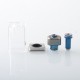 Sturdy One Style RBA Tank Kit for dotMod dotAIO V1 / V2 / V2 Lite / BB / Billet / Boro Mod - Nautica Blue, 1, 2, 2.5, 3.0, 4.0mm