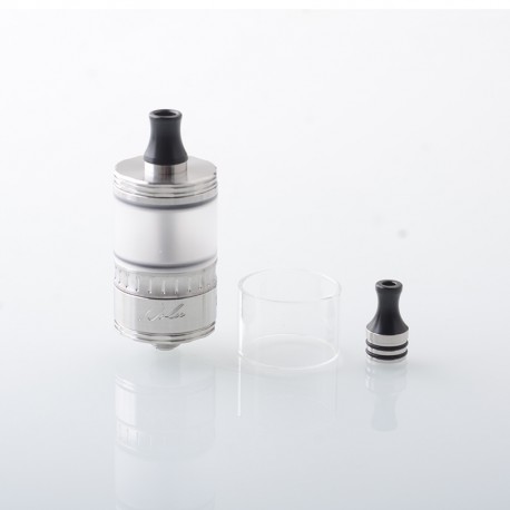 NOLA Style RTA Rebuildbale Atomizer - Silver, 3.2ml, Air Pin 0.8, 1.2, 1.5, 1.8, 2.0, 2.5, 3.0, 3.5mm, 22mm Diameter