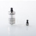 NOLA Style RTA Rebuildable Atomizer - Silver, 3.2ml, Air Pin 0.8, 1.2, 1.5, 1.8, 2.0, 2.5, 3.0, 3.5mm, 22mm Diameter
