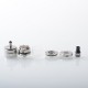 NOLA Style RTA Rebuildable Atomizer - Silver, 3.2ml, Air Pin 0.8, 1.2, 1.5, 1.8, 2.0, 2.5, 3.0, 3.5mm, 22mm Diameter