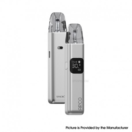 [Ships from Bonded Warehouse] Authentic SMOK ARCO DIGI Pod System Kit - Silver, 1300mAh, 2ml, 0.6ohm / 0.8ohm