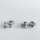 Rekavape Baya Style RTA Rebiuildable Tank Atomizer - Silver, 316SS + PC, 4.2ml, Air Pin 1.2, 1.5, 1.8mm, 22mm Diameter
