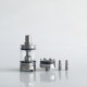 Rekavape Baya Style RTA Rebiuildable Tank Atomizer - Silver, 316SS + PC, 4.2ml, Air Pin 1.2, 1.5, 1.8mm, 22mm Diameter