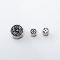 Rekavape Replacement Button Set for BMM.38 Aio Style Mod - Black, Monarchy Stars Pattern (3 PCS)
