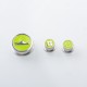 Rekavape Replacement Button Set for BMM.38 Aio Style Mod - Green, Monarchy Pattern (3 PCS)