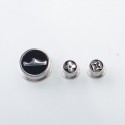 Rekavape Replacement Button Set for BMM.38 Aio Style Mod - Black, Monarchy Pattern (3 PCS)