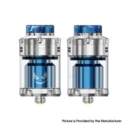 [Ships from Bonded Warehouse] Authentic Hellvape Dead Rabbit 3 RTA Atomzer Joker Edition - Shiny SS Blue, 5.5ml, 25mm