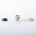 Monarchy Mohawk Mini Flask Style 510 Drip Tip Set with 4 PCS Rings - Silver, Stainless Steel
