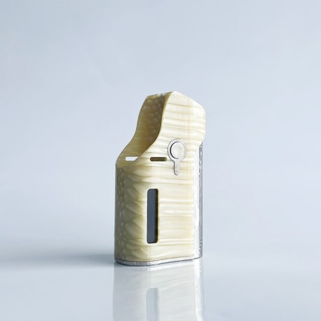Rekavape Prisma Style DNA60C 60W SBS Box Mod - Ivory White, SS + Juma, 1~60W, 1 x 18650, Evolv DNA60C Chipset
