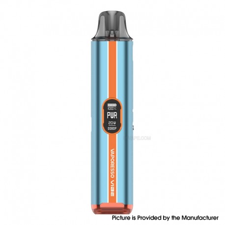 [Ships from Bonded Warehouse] Authentic Vaporesso Vibe Pod System Kit - Turbo Blue, 1100mAh, 4.5ml, 0.8ohm