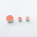 Rekavape Replacement Button Set for BMM.38 Aio Style Mod - Red, Monarchy Stars Pattern (3 PCS)