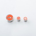Rekavape Replacement Button Set for BMM.38 Aio Style Mod - Red, Monarchy Pattern (3 PCS)