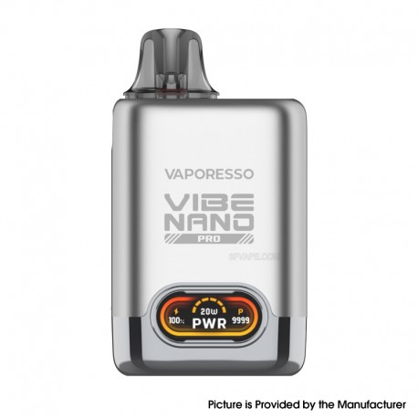 [Ships from Bonded Warehouse] Authentic Vaporesso Vibe Nano Pro Pod System Kit - Silver, 1500mAh, 4.5ml, 0.8ohm