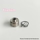 Rekavape Side-Air Kit for Baya Style RTA - Titanium, 1 x Side-Air Chamber, 1 x Air Pin 0.9, 1.0, 1.2, 1.5, 2.0mm, 1 x Block Pin