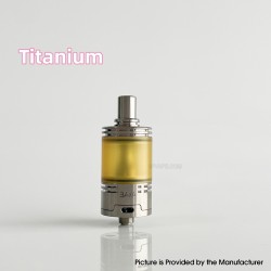 Rekavape Baya Style RTA Rebiuildable Tank Atomizer - Silver, Titanium + PEI, 4.2ml, Air Pin 1.2, 1.5, 1.8mm, 22mm Diameter