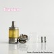 Rekavape Baya Style RTA Rebiuildable Tank Atomizer - Silver, Titanium + PEI, 4.2ml, Air Pin 1.2, 1.5, 1.8mm, 22mm Diameter